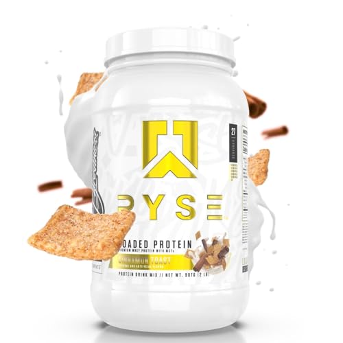 Ryse Loaded Protein Powder | 25g Whey Protein Isolate & Concentrate | with Prebiotic Fiber & MCTs | Low Carbs & Low Sugar | 27 Servings (Cinnamon Toast)